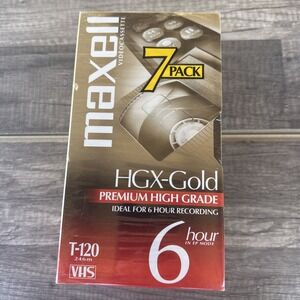 Maxell HGX-Gold Premium High Grade & GX Silver T-120 VHS videocassette 4 Pack